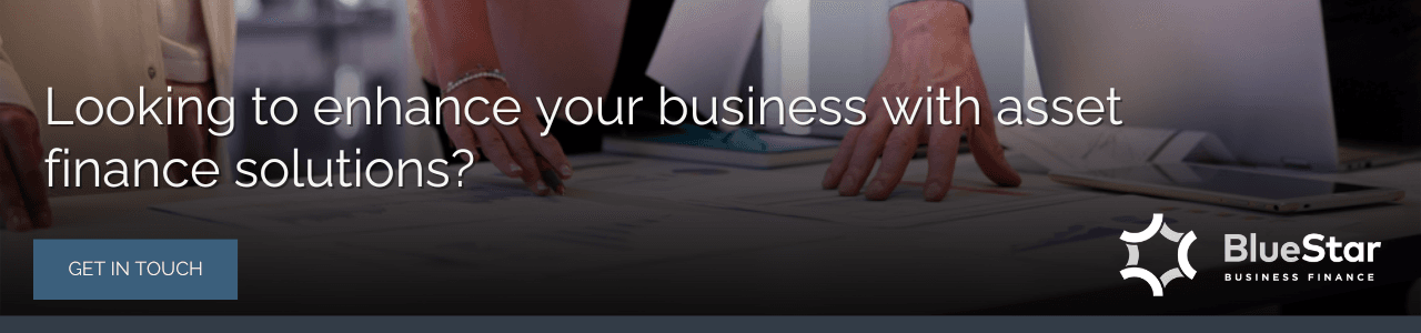 An image reading 'looking to enhance your business with asset finance solutions.'