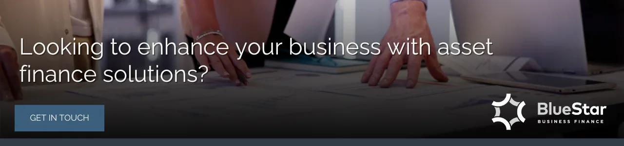 An image reading 'looking to enhance your business with asset finance solutions.'