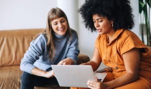 An asset finance manager talking to a client