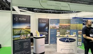 the joint bluestar and covermarque kiosk at the farm innovation show