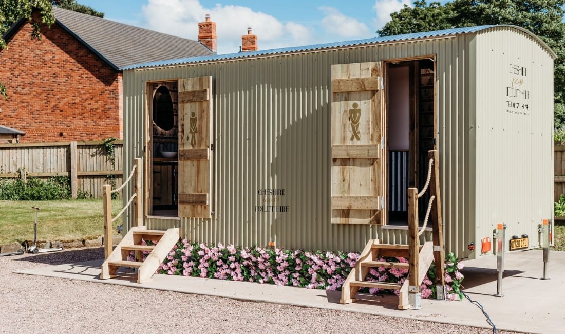 A luxury toilet as provided by cheshire luxury toilet hire