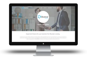 iMac displaying Bluestar's supplier landing page as part of the Partner Programme