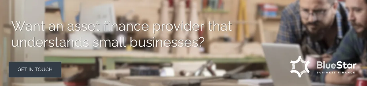 an image encouraging the reader to work with an asset finance provider who understands a small business