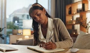 a small business owner making a business plan
