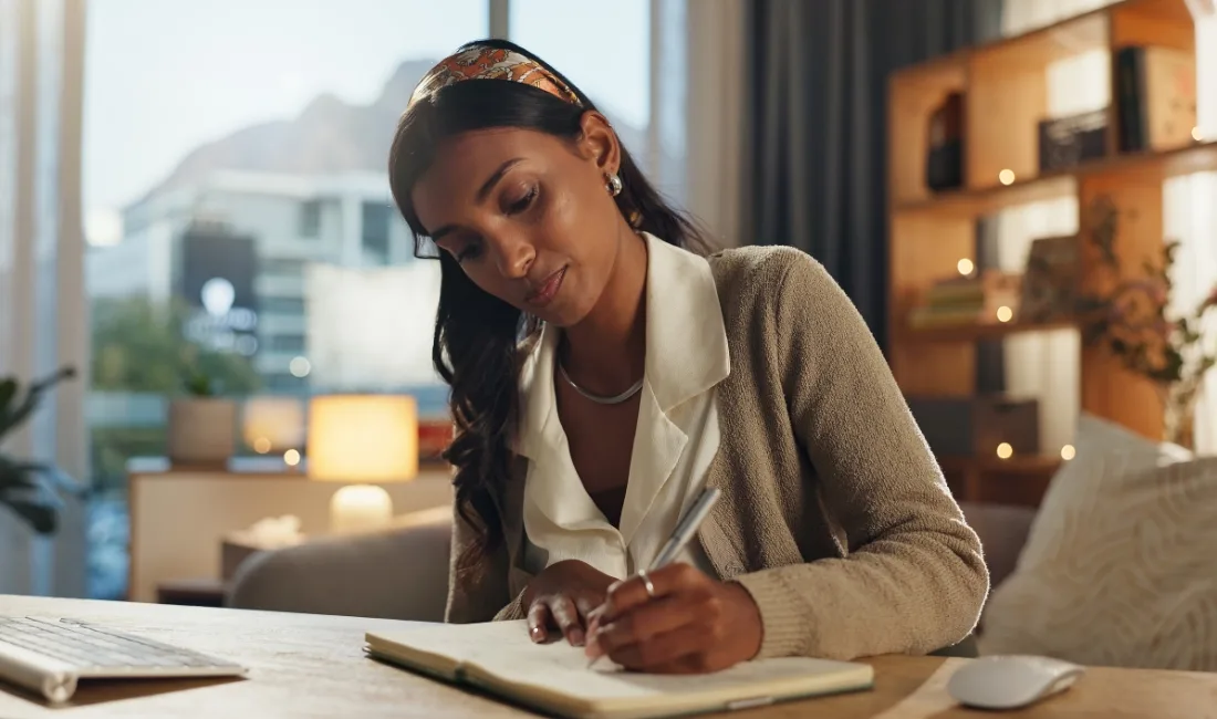 a small business owner making a business plan