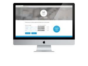 iMac displaying the Bluestar supplier landing page