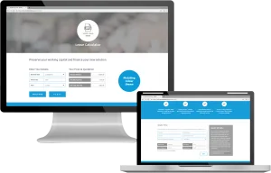 iMac and Macbook displaying the Bluestar supplier landing page